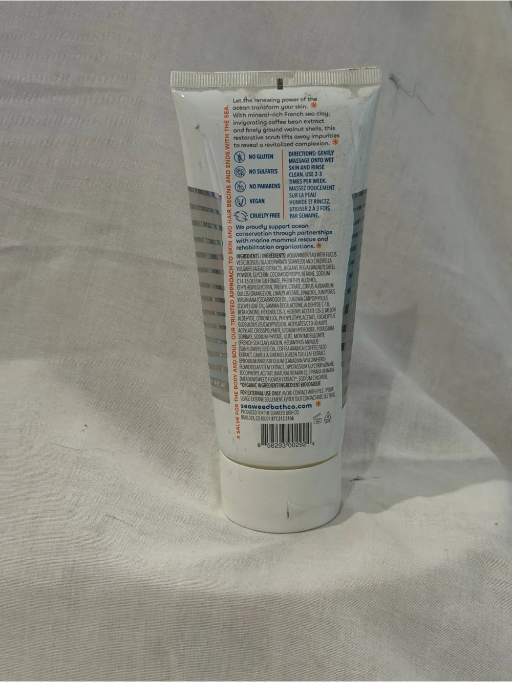 Orange Cedar Detox Body Scrub - White Tube